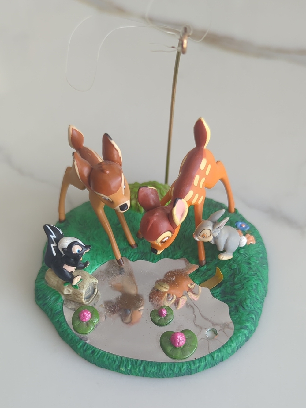 Keepsake Disney Bambi & Friends Mirrored Pond Christmas Tree Ornament